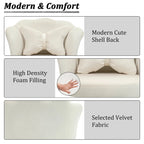 Chaise de bureau pivotante en velours rose / blanc / gris / noir avec coussin lombaire, dossier fleuri, individuelle