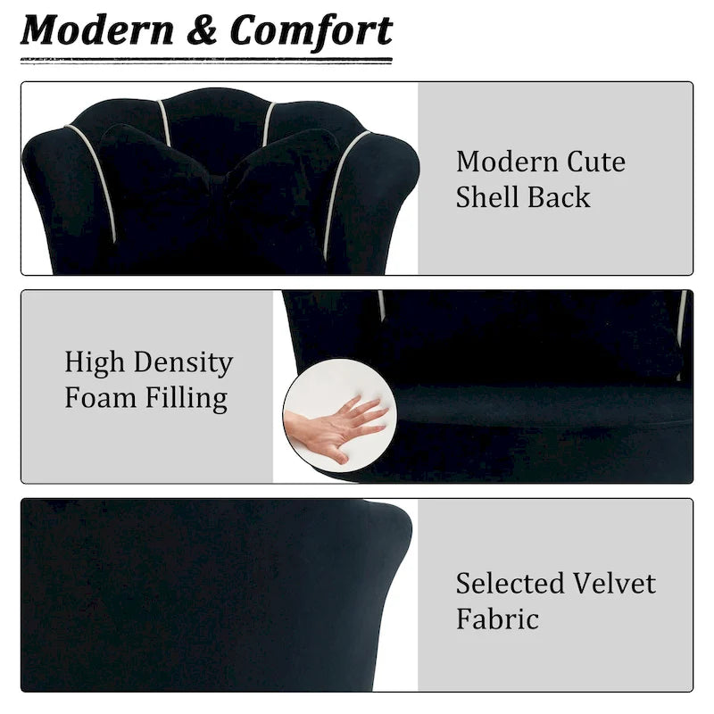 Chaise de bureau pivotante en velours rose / blanc / gris / noir avec coussin lombaire, dossier fleuri, individuelle