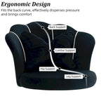 Chaise de bureau pivotante en velours rose / blanc / gris / noir avec coussin lombaire, dossier fleuri, individuelle