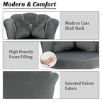 Chaise de bureau pivotante en velours rose / blanc / gris / noir avec coussin lombaire, dossier fleuri, individuelle