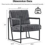 Fauteuil d'appoint rembourré à rayures marron/noir/bleu-gris, une place, intérieur et extérieur