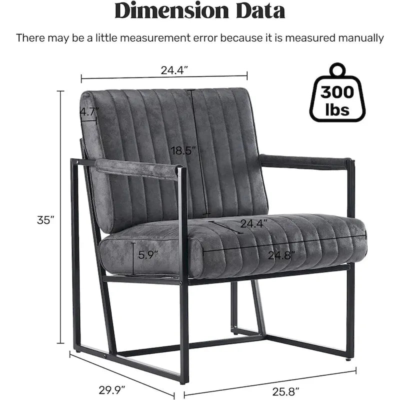 Fauteuil d'appoint rembourré à rayures marron/noir/bleu-gris, une place, intérieur et extérieur