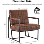 Fauteuil d'appoint rembourré à rayures marron/noir/bleu-gris, une place, intérieur et extérieur