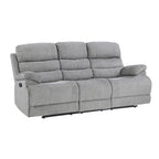 Canapé inclinable manuel double 2 places en chenille grise