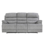 Canapé inclinable manuel double 2 places en chenille grise