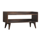 Banc de rangement pour chaussures, style nordique, en noyer, une place