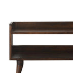 Banc de rangement pour chaussures, style nordique, en noyer, une place