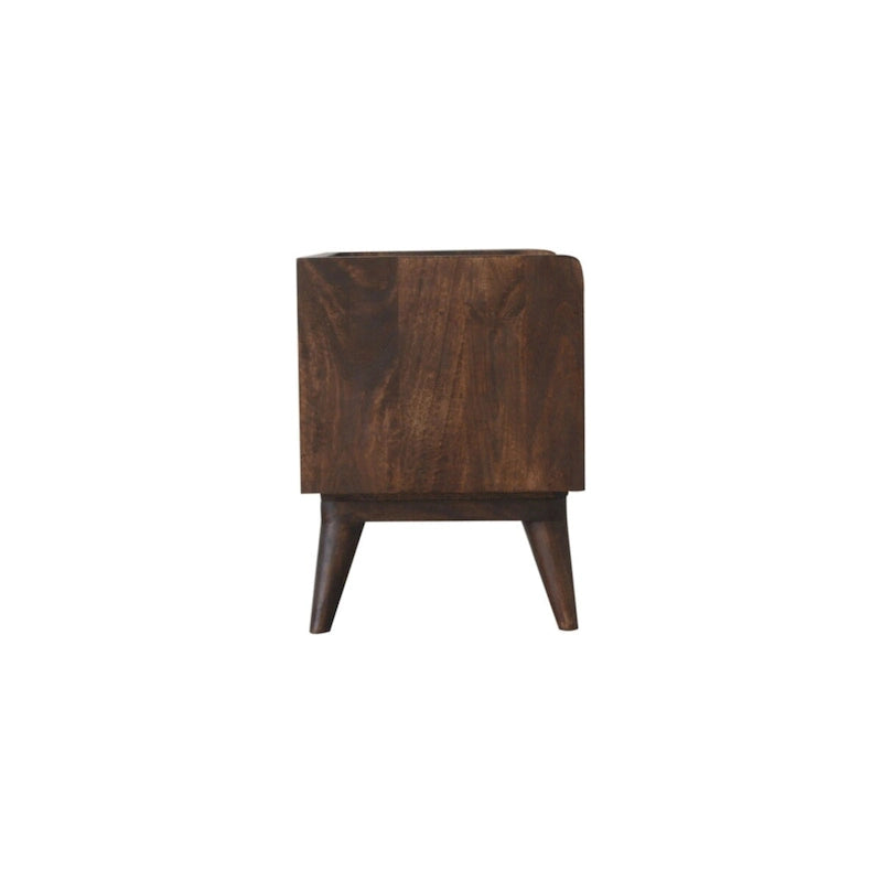 Banc de rangement pour chaussures, style nordique, en noyer, une place
