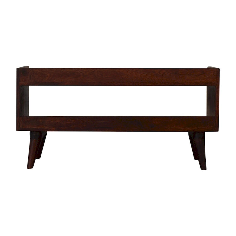 Banc de rangement pour chaussures, style nordique, en noyer, une place