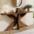 Console de table en bois 180 cm grain de bois marron, simple