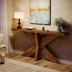 Console de table en bois 180 cm grain de bois marron, simple