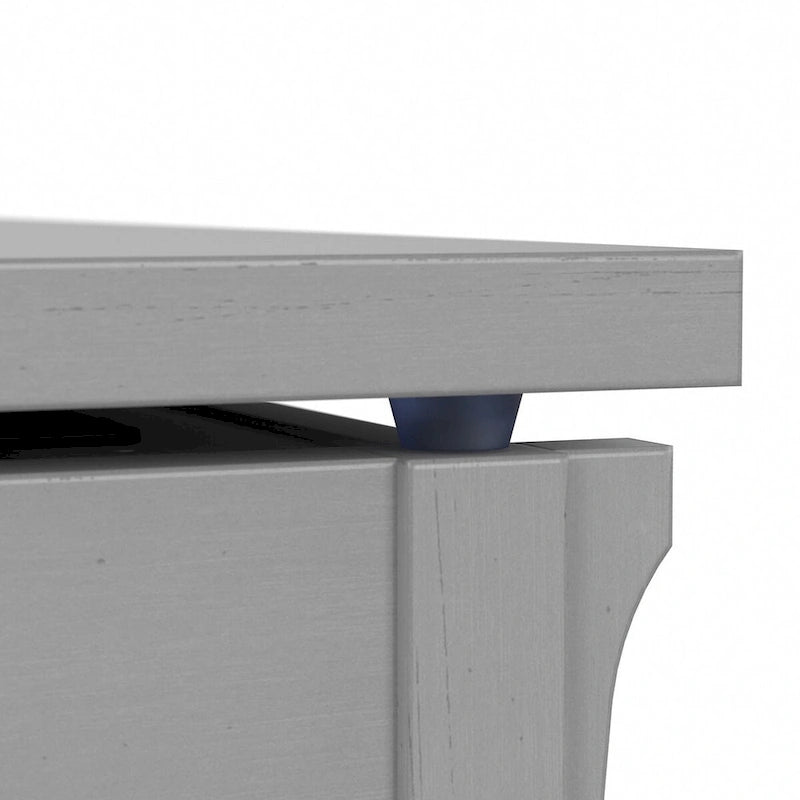 Table basse à plateau relevable avec rangement, blanc antique / gris Cape Cod, simple